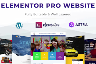 be your elementor expert to design elementor pro wordpress website