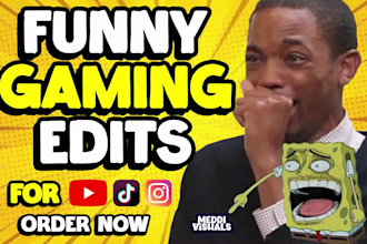 edit funny gaming videos for youtube and tiktok