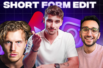 do instagram reels, youtube shorts and tiktok video editing