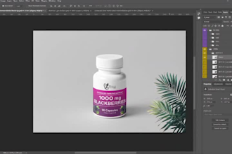design professional product label and 3d mockup