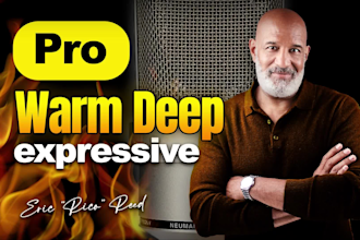 record a deep american male voiceover