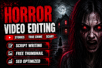 create true crime, horror and creepy storytelling videos for youtube