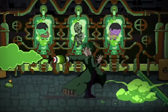 do pixel art character animation and background