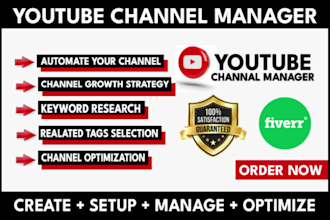 be automated cash cow manager, youtube growth manager, content creation