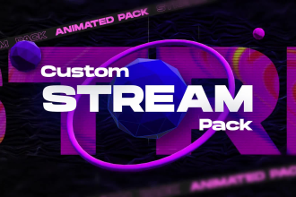 create unique animated twitch stream package gaming overlay