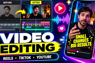 short form video editing for reels, tiktok, shorts