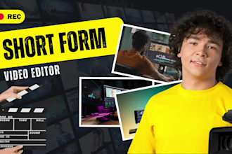 do short video editing for youtube shorts, vlog, podcast, tik tok video editor