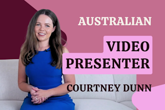 be your australian female video presenter and spokesperson
