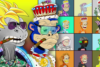 do nft art and crypto illustrations with character design collection that sells