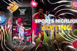 edit sports highlights reel for any nba NFL sport videos