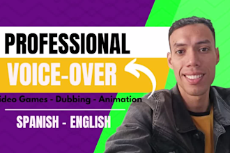 dub,  your video from english to spanish voice over