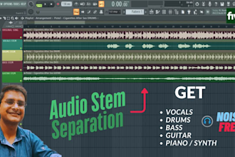 separate and extract music stems from your audio or song