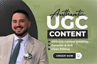 create authentic male ugc videos