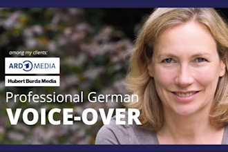 record a female german voice over in a trustworthy charming voice