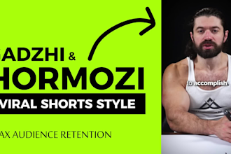 edit viral alex hormozi and iman gadzhi style podcast shorts and reels