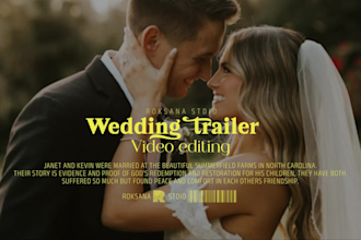 do wedding video editing, event promo video reels, teaser, trailer edit 24 hours
