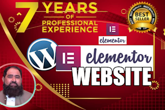 build wordpress website with elementor pro, elementor website, website design