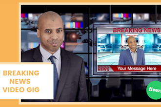 make a breaking news spokesperson video for your ad or product