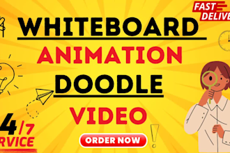 create custom whiteboard animation doodle explainer video