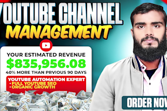 be your youtube channel growth manager and cash cow video editor
