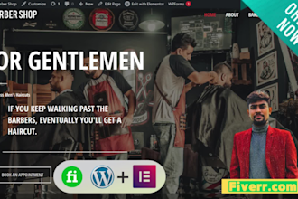 do barbershop, salon wordpress website design with online appointment booking