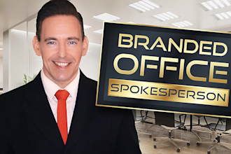 create an amazing branded office spokesperson video