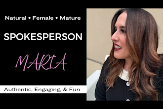be your natural mature female spokesperson for your brand