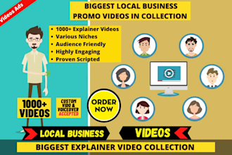 offer 1000 local business explainer videos ads for marketing