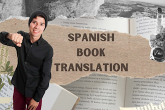 do a professional book translation from english to spanish