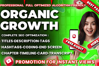 be your youtube video seo expert and channel growth manager