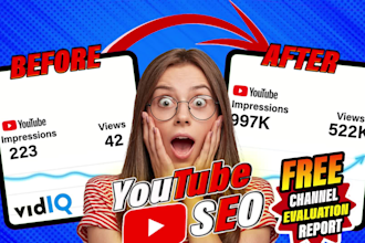 do on page youtube channel video SEO expert and growth manager for rank