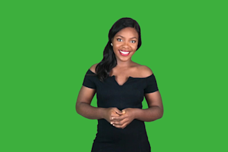 film your greenscreen female spokesperson video