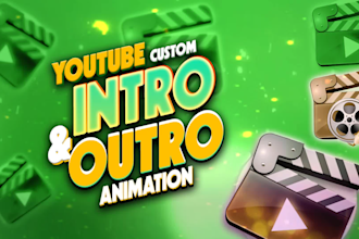 create logo animation, intro and outro for youtube