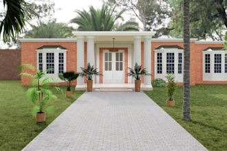 do 3d model house exterior, interior design realistic render