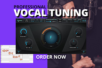 autotune, manual tune, mix and master vocals