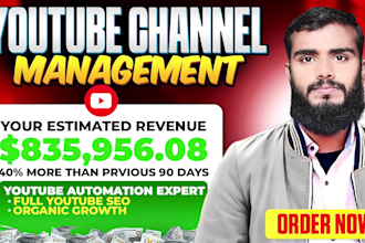 be your youtube channel growth manager and cash cow video editor