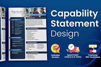 design your federal government capability statement in 12hrs