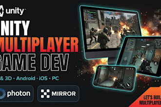 develop a unity multiplayer game using photon, mirror or netcode