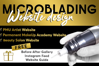 create amazing permanent makeup, pmu, microblading website