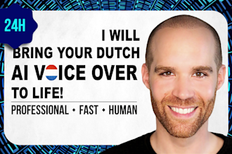 replace your dutch male ai voice over with my real professional voice