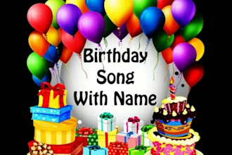 make happy birthday song with your name in 2 hrs
