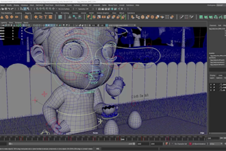 do 3d kids animation with lighting render
