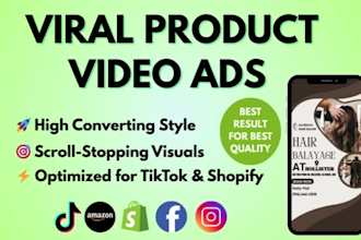create viral product video ads for shopify, tiktok, and dropshipping