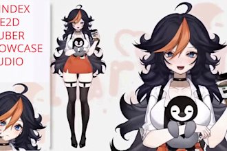 draw and rig live2d vtuber model, 2d vtuber model, live2d vtuber commission