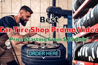 do car tire repair shop video or auto tire shop promo video ad