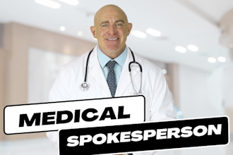 be your male medical spokesperson in a lab coat
