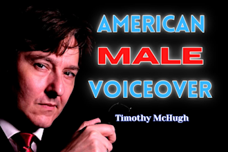 be american english male voice over actor artist for video and audio narration