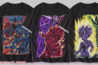 custom anime t shirt design