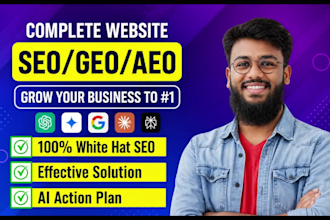 do monthly SEO, aeo, GEO and llm optimization to rank on google and ai search