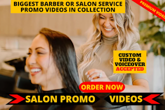 make man or women or kids salon or barber service promo video